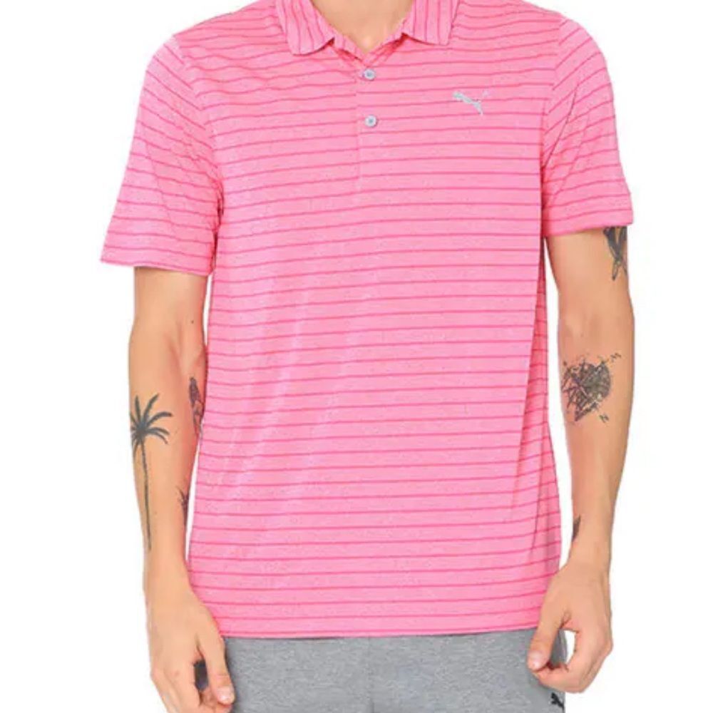 Puma Golf Rotation Men's Vibrant Pink Polo Shirt